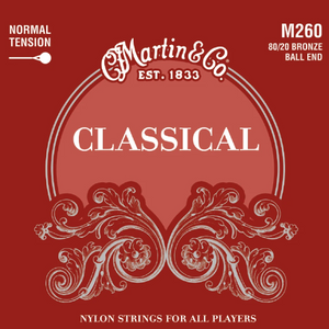 Martin M260 Classical Normal Tension 80/20 Ball End Guitar Strings-Easy Music Center