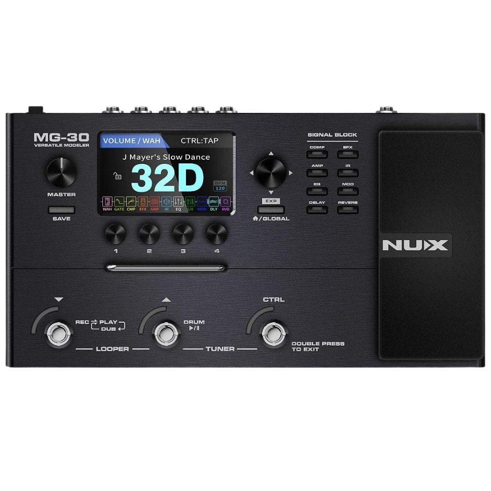 NUX MG-30 Deluxe Micro Guitar Processor, Multi-Effects – Easy NUX MG-30 Deluxe Micro Guitar Processor, Multi-Effects – Easy