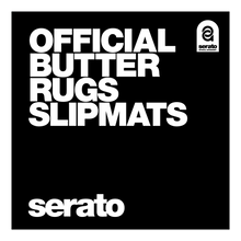 Load image into Gallery viewer, Serato OSA-SM-BLK-BR 12&#39;&#39; Serato ‘Butter Rug’ Slipmat - Black Mat, White Logo - Pair-Easy Music Center
