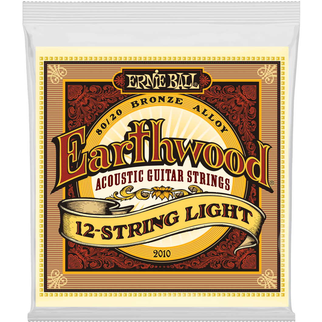 Ernie Ball P02010 Earthwood 12-String Light, 09-46-Easy Music Center