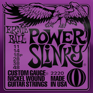 Ernie Ball 2220 Power Slinky Nickel Wound Electric Guitar Strings 11-48 Gauge-Easy Music Center