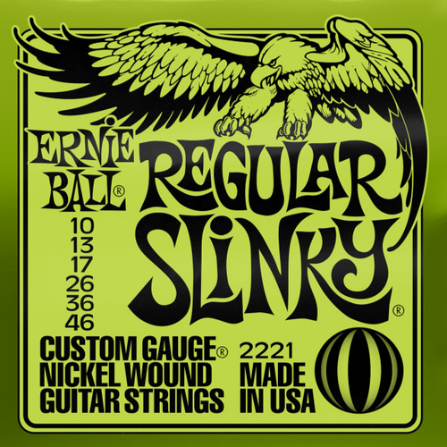 Ernie Ball 2221 Regular Slinky Nickel Wound Electic Guitar Strings 10-46 Gauge-Easy Music Center