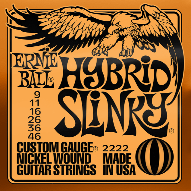 Ernie Ball 2222 Hybrid Slinky Nickel Wound Electric Guitar Strings 9-46 Gauge