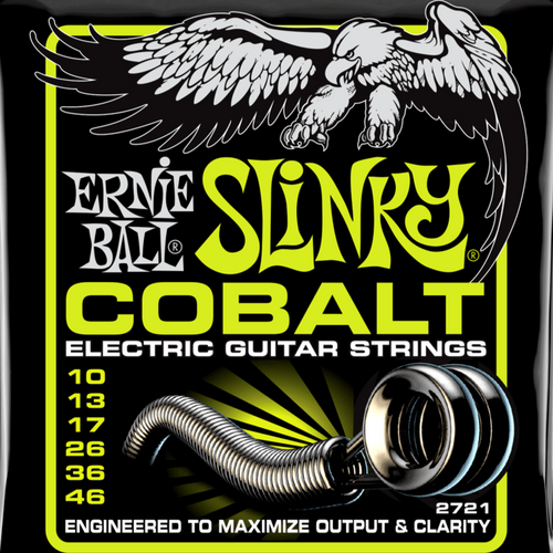 Ernie Ball 2721 Regular Slinky Cobalt Electric Guitar Strings 10-46 Gauge-Easy Music Center