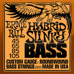 Ernie Ball 2833 Hybrid Slinky Nickel Wound Electric Bass Strings 45-105 Gauge-Easy Music Center