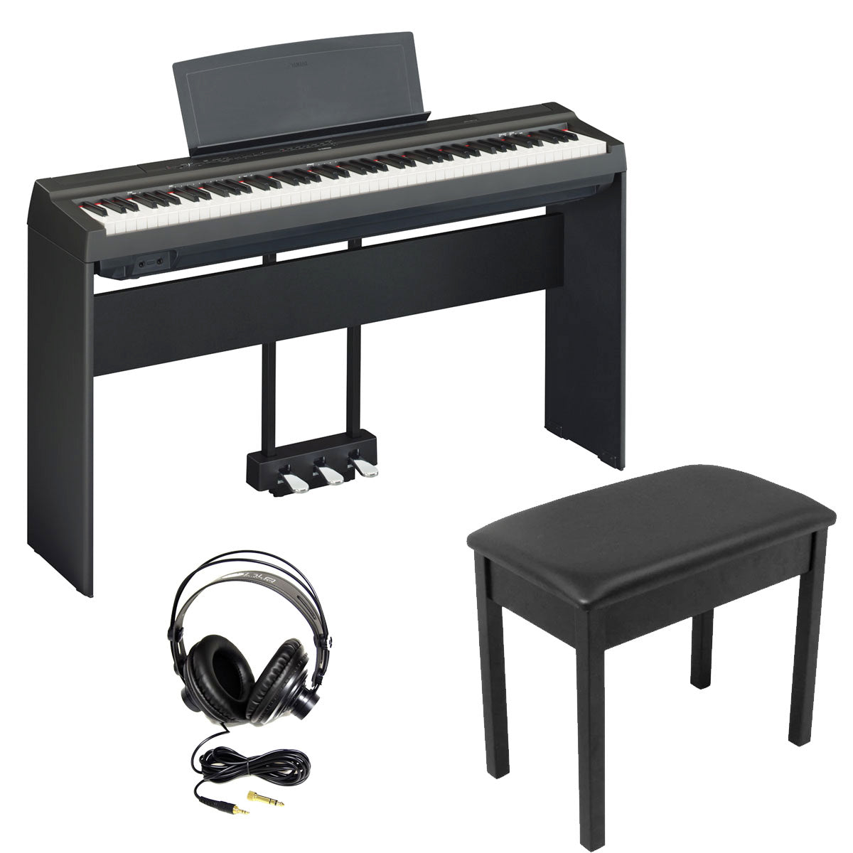 Yamaha PAB Digital Piano Complete Home Bundle, Black