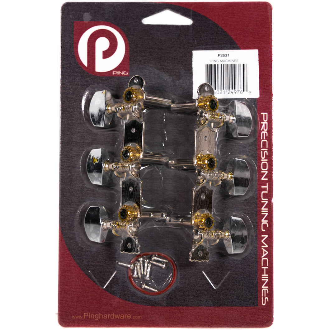 Ping P2631 Standard Steel String Guitar Tuners Plank Style w/ Chrome Heads-Easy Music Center
