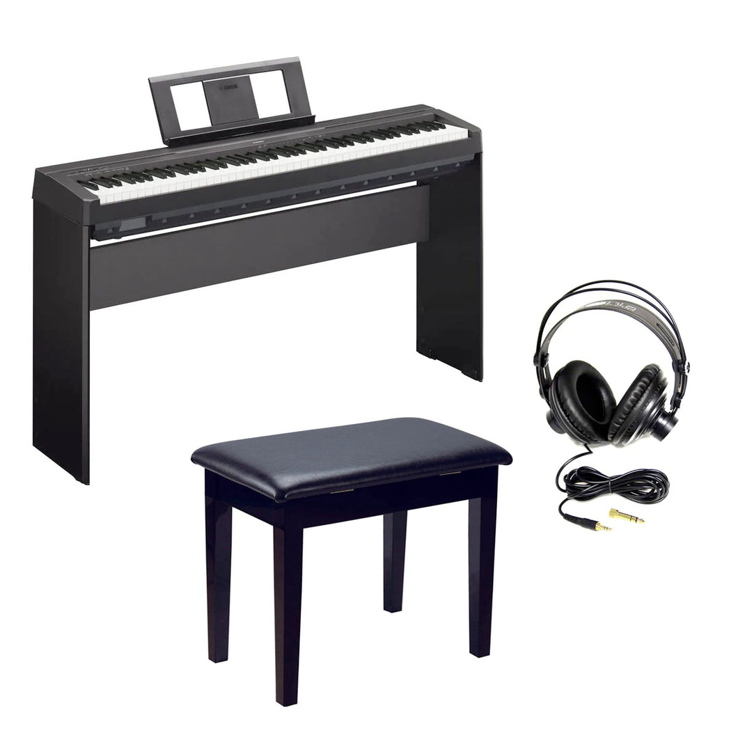  Yamaha P45 Digital Piano Education Bundle, Black with