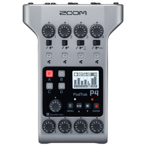 Zoom PODTRAK-P4 PodTrak P4 Compact Recorder for Podcasting-Easy Music Center