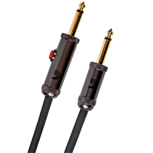 D'Addario PW-AGL-10 Circuit Breaker Instrument Cable with Latching Cut-Off Switch, Straight Plug, 10 feet-Easy Music Center