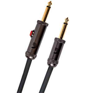 D'Addario PW-AGL-15 Circuit Breaker Instrument Cable with Latching Cut-Off Switch, Straight Plug, 15 feet-Easy Music Center