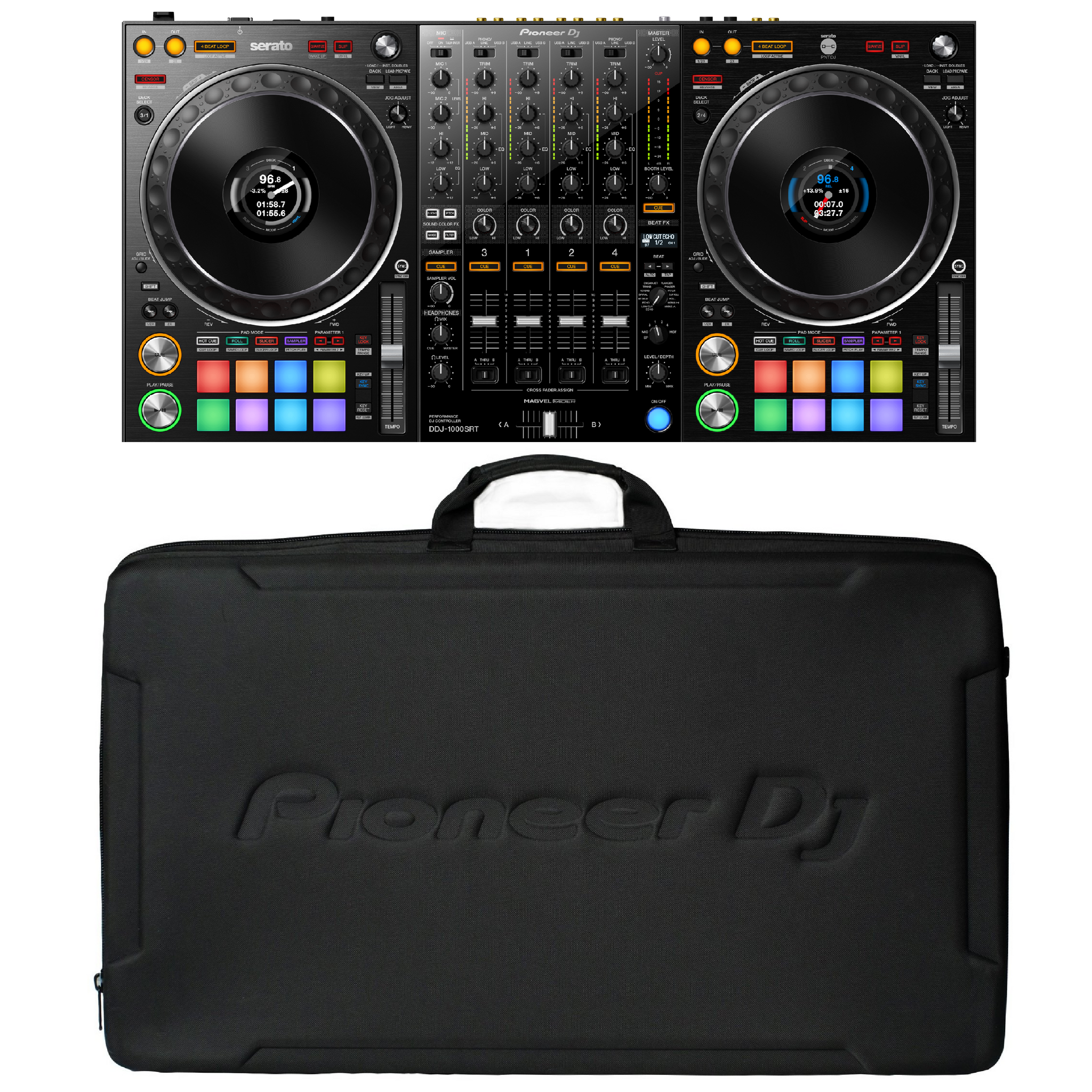 Pioneer DDJ-1000SRT 4-channel DJ controller & DJC-B3 Soft Pioneer DDJ-1000SRT 4-channel DJ controller & DJC-B3 Soft