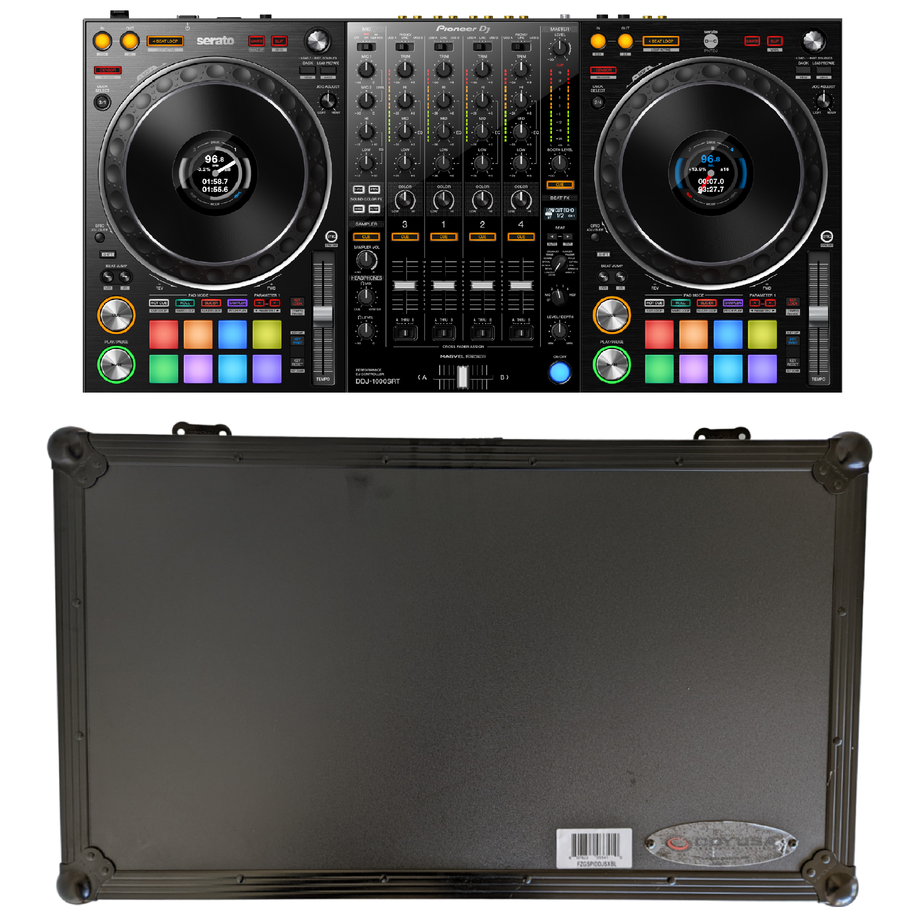 Pioneer DDJ-1000SRT 4-channel DJ controller & FZGSPIDDJSXBL 