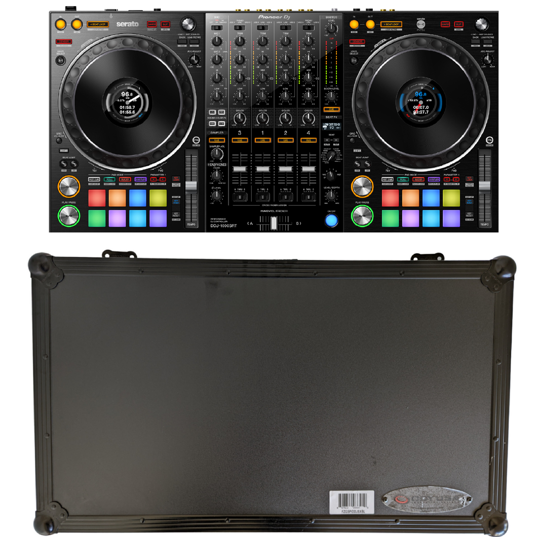 Pioneer DDJ-1000SRT 4-channel DJ controller & FZGSPIDDJSXBL Soft Case Bundle-Easy Music Center