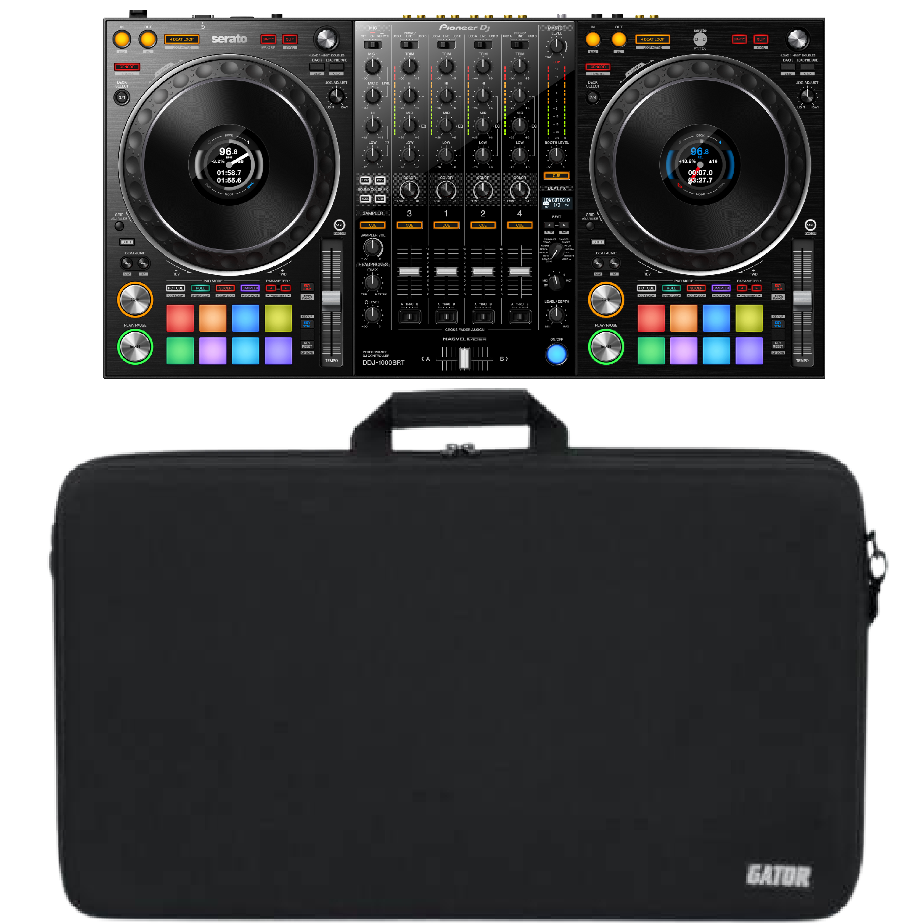 DDJ-1000SRT 4-channel DJ controller & GU-EVA-2816-4 Soft Case – Easy Music Center