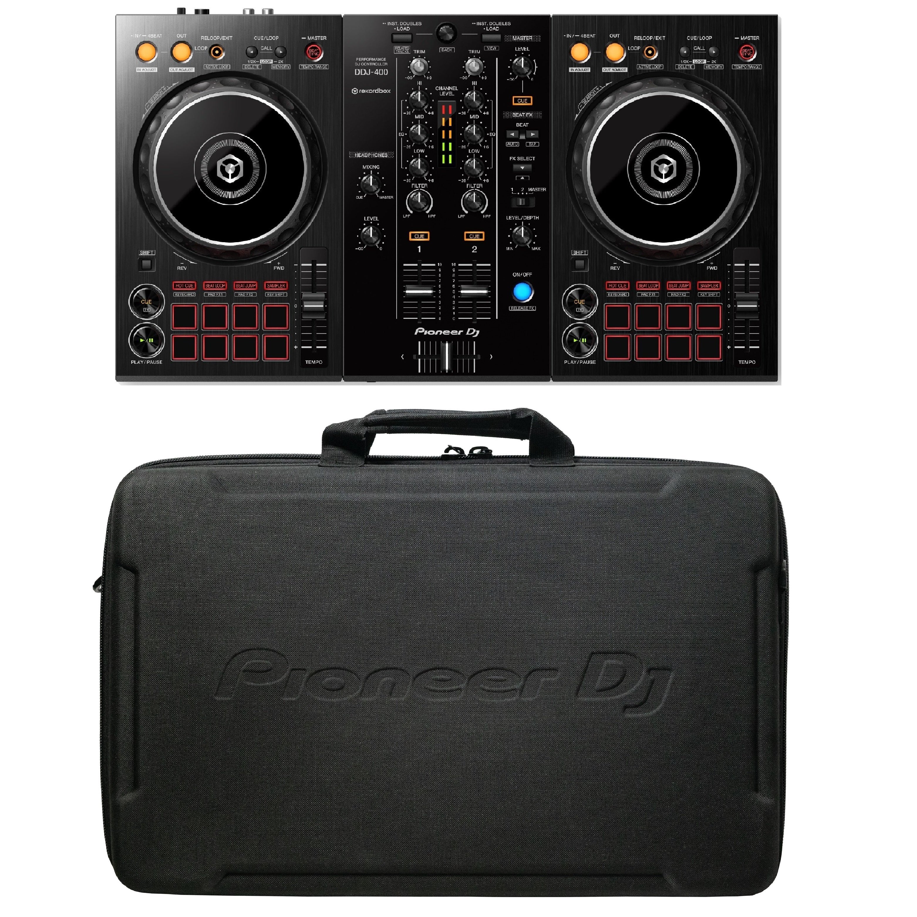 Pioneer DDJ-400 DJ controller for Rekordbox dj & DJC-B1 Soft Case Bund –  Easy Music Center