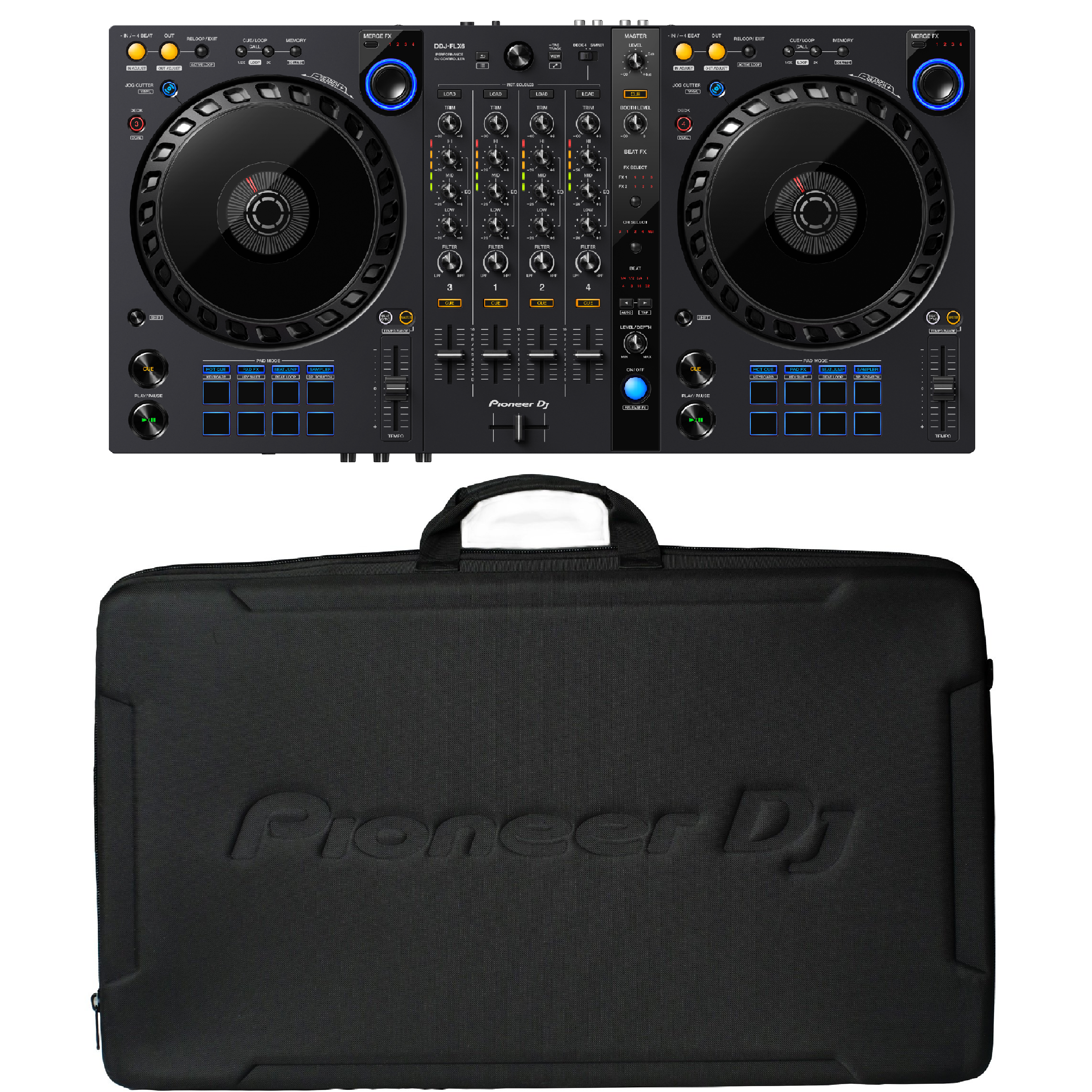 Pioneer DDJ-FLX6 4-channel DJ Controller & DJC-B3 Soft Bag Bundle Pioneer DDJ-FLX6 4-channel DJ Controller & DJC-B3 Soft Bag Bundle