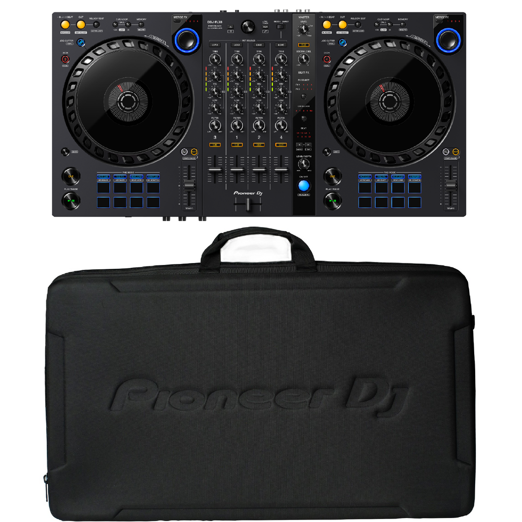 Pioneer DDJ-FLX6 4-channel DJ Controller & DJC-B3 Soft Bag Bundle-Easy Music Center