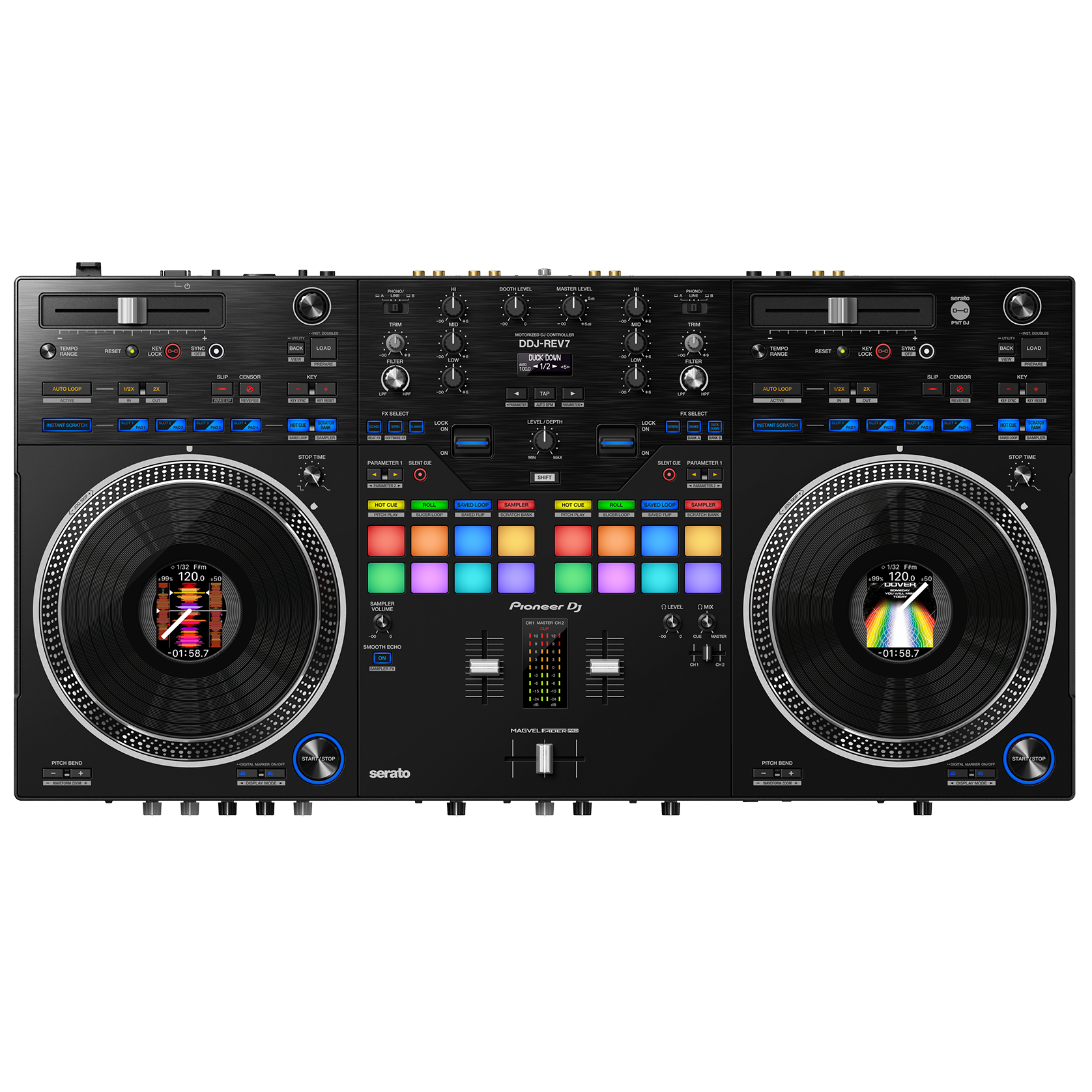 Pioneer DDJ-REV7 Scratch-Style 2-Channel Pro DJ Controller for Serato –  Easy Music Center