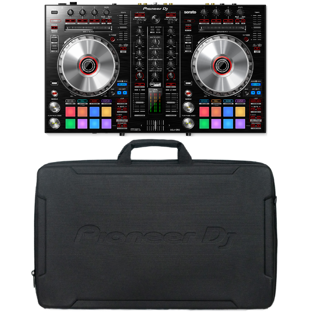 Pioneer DDJ-SR2 Portable controller for Serato DJ Pro & DJC-B2 Soft Case Bundle-Easy Music Center