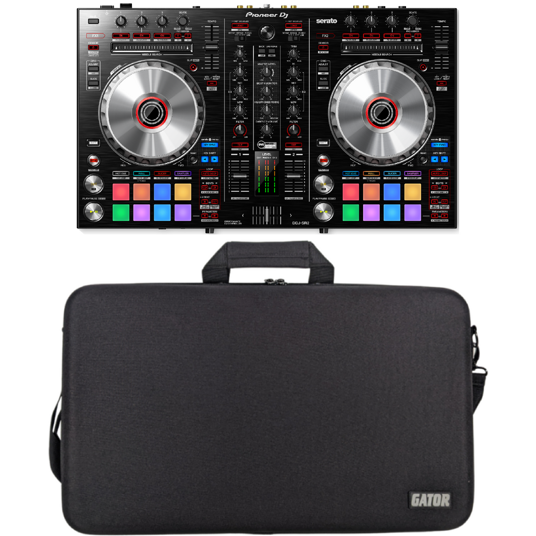 Pioneer DDJ-SR2 Portable controller for Serato DJ Pro & G-EVA-2314-3 Soft Case Bundle-Easy Music Center