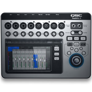 QSC TOUCHMIX-8 TouchMix-8 8-Channel Compact Digital Mixer with Bag-Easy Music Center