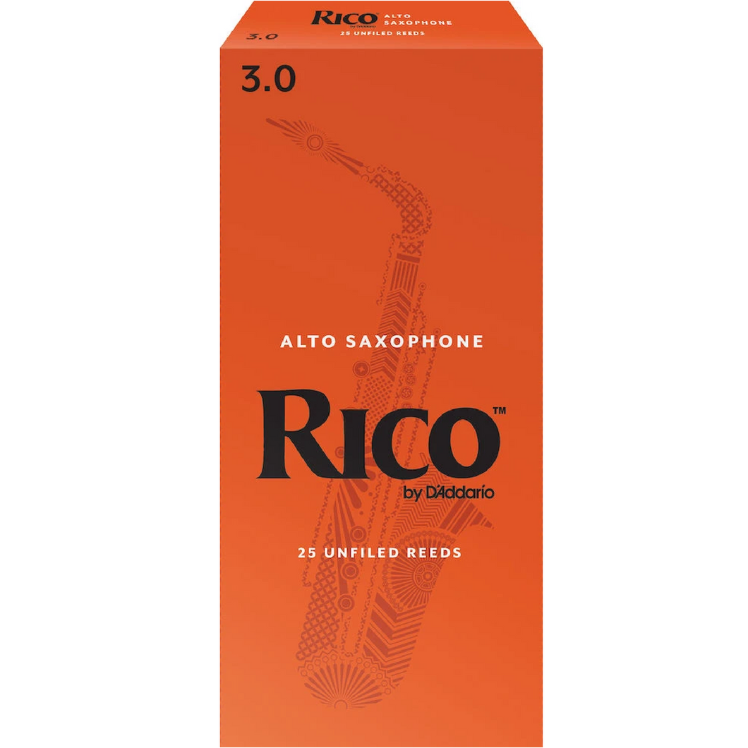 Rico by D'Addario Alto Sax Reeds, Strength 3, 25-pack-Easy Music Center