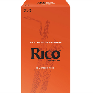 Rico by D'Addario Baritone Sax Reeds, Strength 2, 25-pack-Easy Music Center