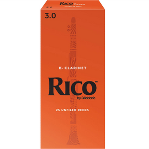 Rico by D'Addario Bb Clarinet Reeds, Strength 3, 25-pack-Easy Music Center