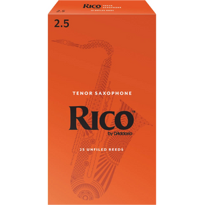 Rico by D'Addario Tenor Sax Reeds, Strength 2.5, 25-pack-Easy Music Center