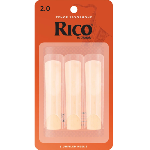 Rico by D'Addario Tenor Sax Reeds, Strength 2, 3-pack-Easy Music Center
