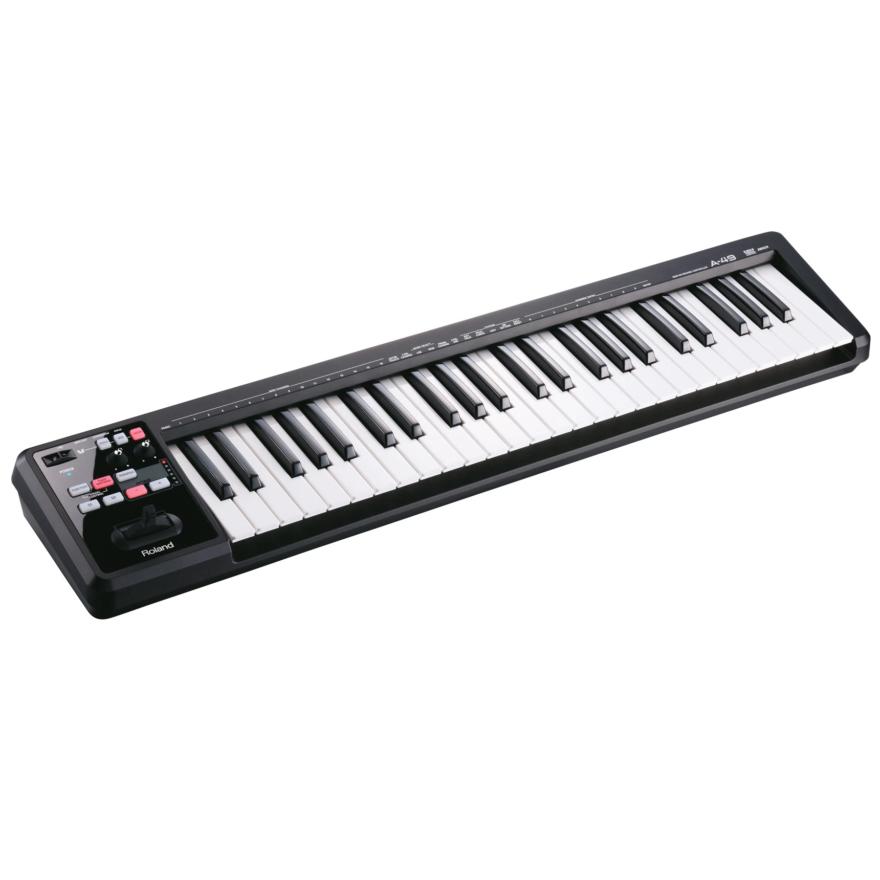Roland A-49-BK MIDI Keyboard Controller, Black