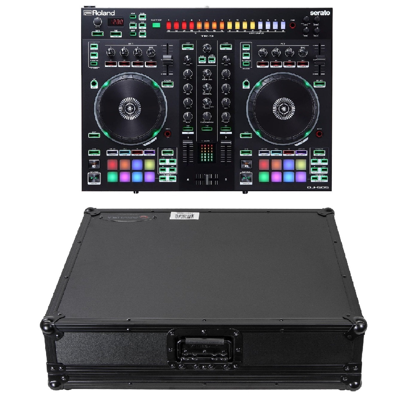 Roland DJ-505 DJ Controller & FRGSDJ505BL Hard Case Bundle