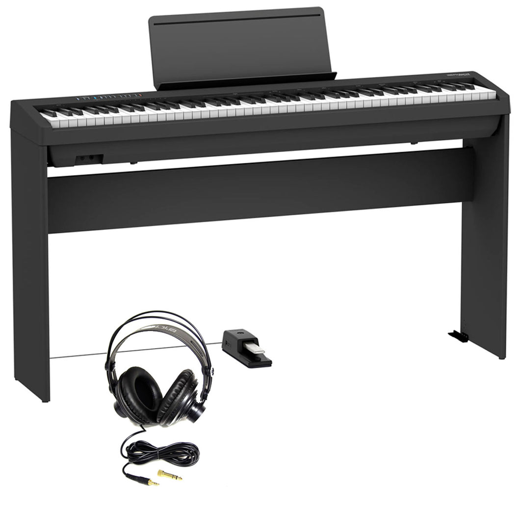 Roland FP-30X-BK 88-key Digital Piano Essentials Bundle, Black-Easy Music Center