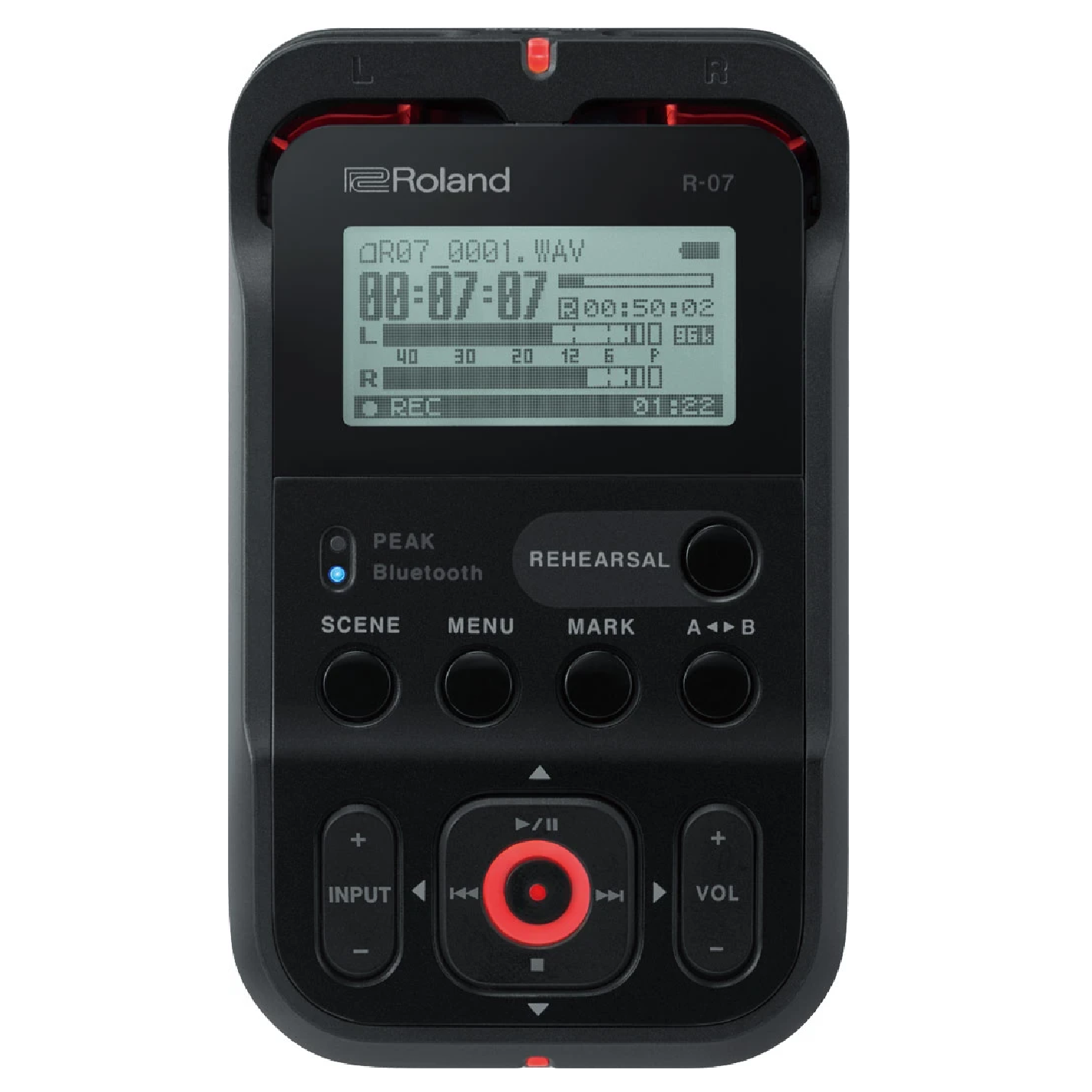 Music　–　Roland　Center　Recorder　R-07-BK　Handheld　Easy
