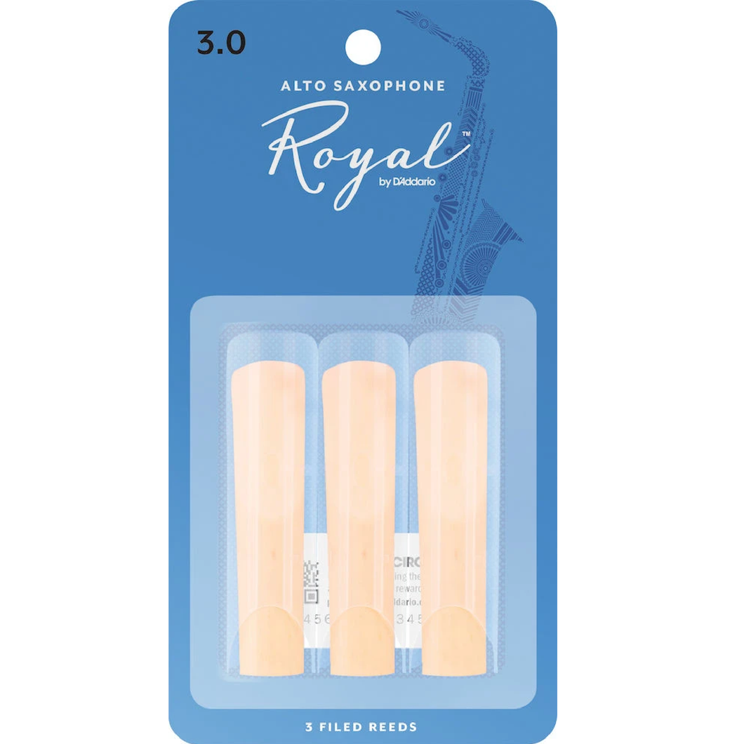 Royal by D'Addario Alto Sax Reeds, Strength 3, 3-pack-Easy Music Center