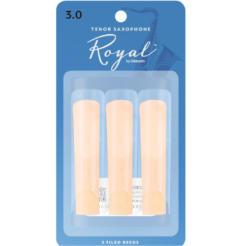 Royal by D'Addario Tenor Sax Reeds, Strength 3, 3-pack-Easy Music Center