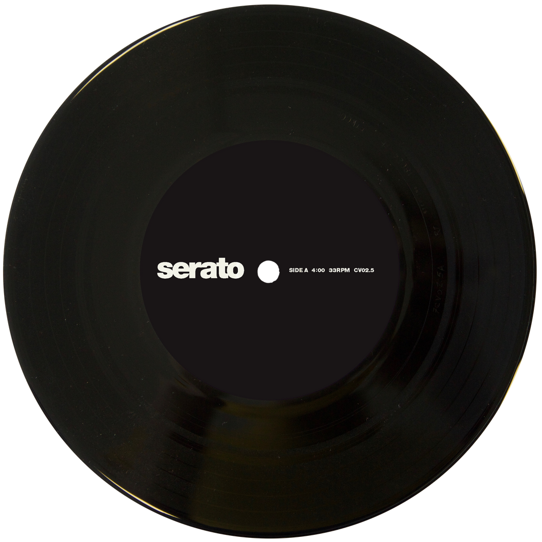 Serato SCV-PS-BLK-7S 7'' Serato Control Vinyl, Black, Pair-Easy Music Center