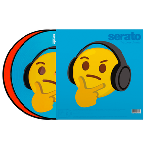 Serato SCV-PS-EMJ-4 12" Serato Control Vinyl, Emoji #4: Thinking/Crying, Pair-Easy Music Center