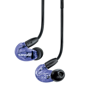 Shure SE215SPE-PL Sound Isolating Earphones w/ Dynamic MicroDriver, Purple