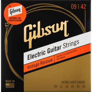 Gibson SEG-HVR9 Vintage Reissue Electric Guitar Strings, 09-42-Easy Music Center