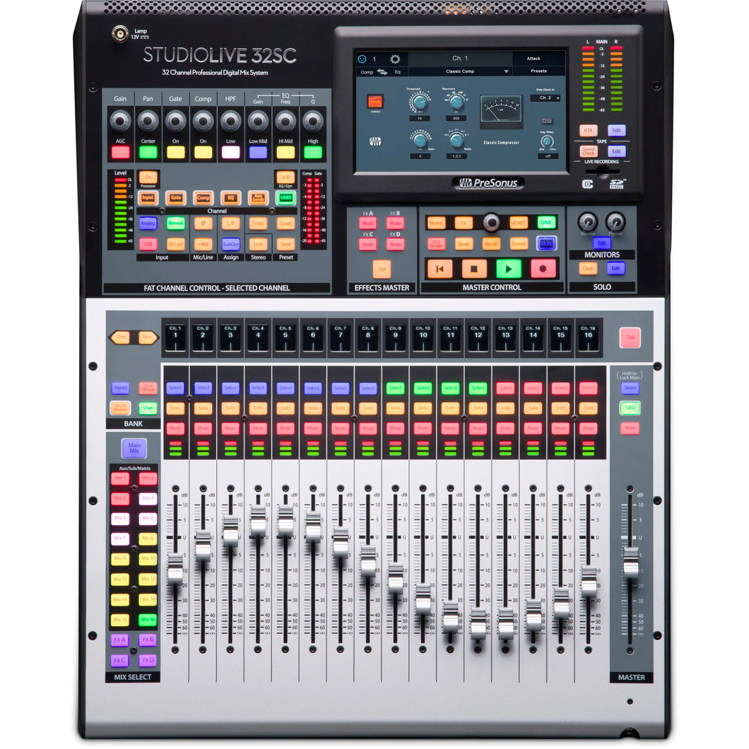 PreSonus SL-32SC 16-Pre Digital Mixer with Moving Faders-Easy Music Center