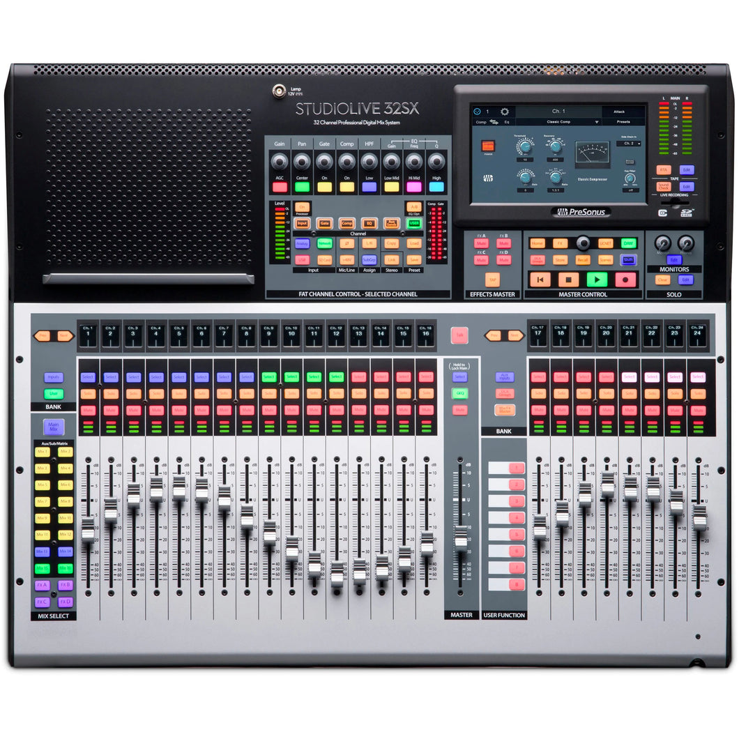PreSonus SL-32SX 32-Pre Digital Mixer with Moving Faders-Easy Music Center
