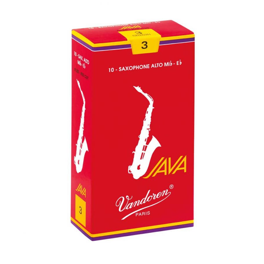 Vandoren SR263R Java Red Alto Sax Reeds #3 - Box of 10-Easy Music Center