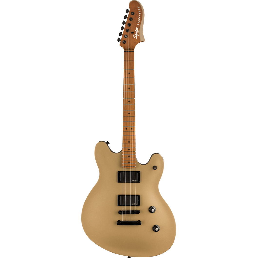 Squier 037-0471-544 Contemporary Active Starcaster, Roasted Maple FB, Shoreline Gold-Easy Music Center