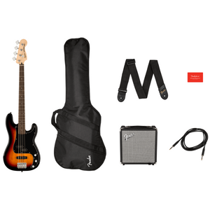Squier 037-2980-000 PJ Bass Pack w/ Rumble 15, 3-Color Sunburst Squier 037-2980-000 PJ Bass Pack w/ Rumble 15, 3-Color Sunburst