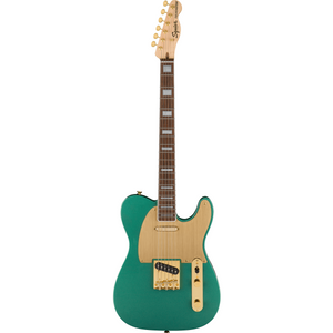 Squier 037-9400-546 40th Ann Tele, Gold Edition, Laurel FB, Sherwood Green Metallic-Easy Music Center