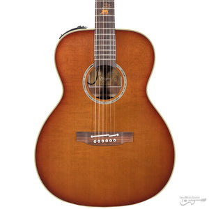 Takamine TF77-PT OM Acoustic-Electric Guitar, Cedar Top, Koa b/s, CTP-3 Electronics, Gloss Sunset Burst (#59090674)-Easy Music Center