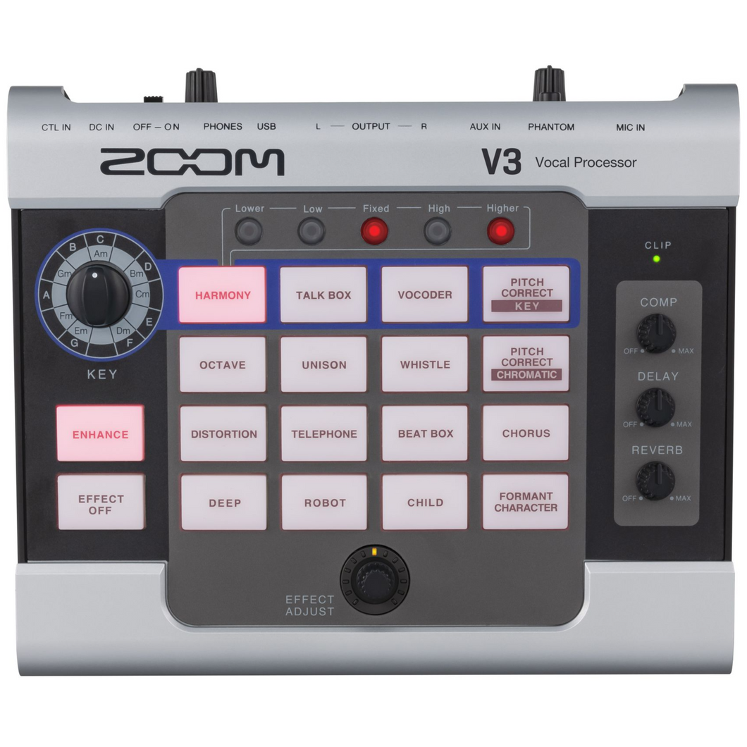 Zoom V3 Multi-Effects Vocal Processor-Easy Music Center