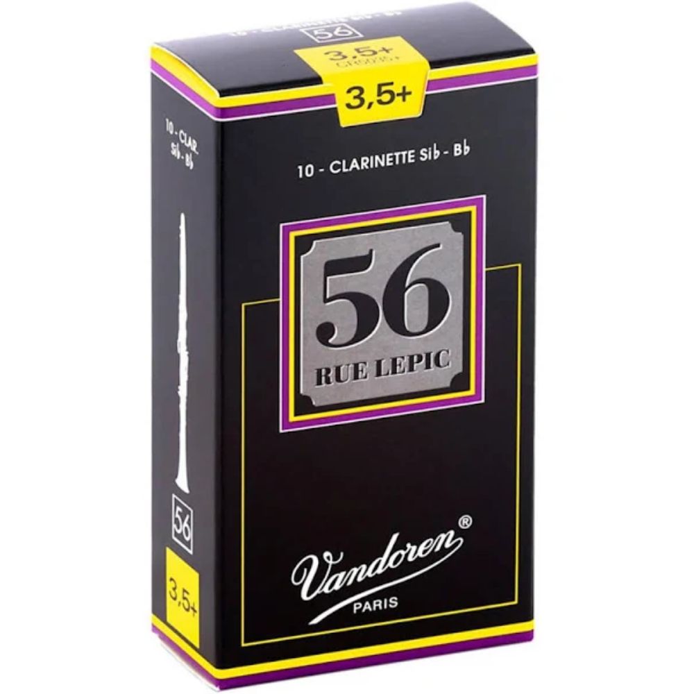 Vandoren CR5035+ 56 Rue Lepic Bb Clarinet Reeds - Strength 3.5+ (Box of 10)-Easy Music Center